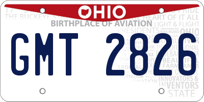 OH license plate GMT2826
