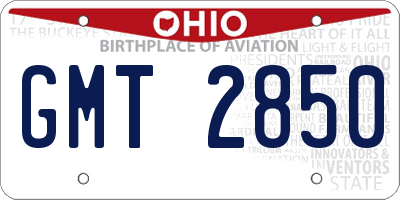 OH license plate GMT2850