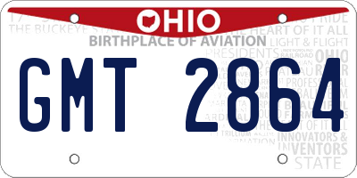 OH license plate GMT2864