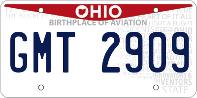 OH license plate GMT2909