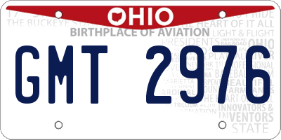 OH license plate GMT2976