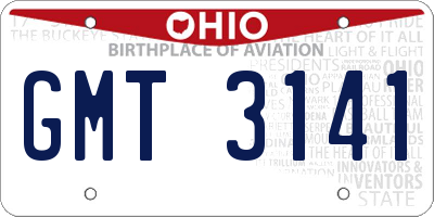 OH license plate GMT3141