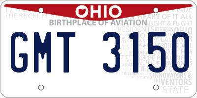 OH license plate GMT3150