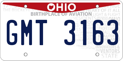 OH license plate GMT3163