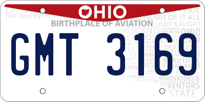 OH license plate GMT3169