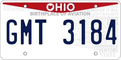 OH license plate GMT3184