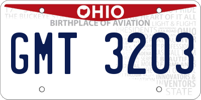 OH license plate GMT3203