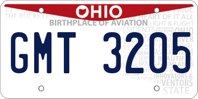 OH license plate GMT3205