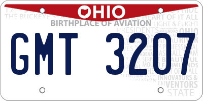 OH license plate GMT3207