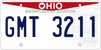 OH license plate GMT3211