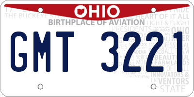 OH license plate GMT3221