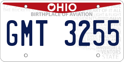 OH license plate GMT3255