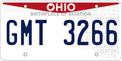 OH license plate GMT3266