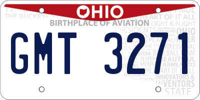 OH license plate GMT3271