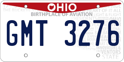OH license plate GMT3276