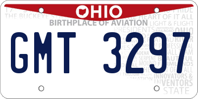 OH license plate GMT3297