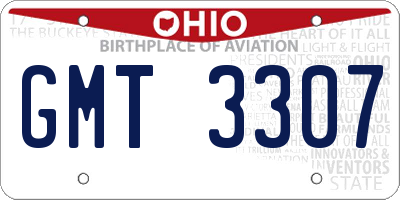 OH license plate GMT3307