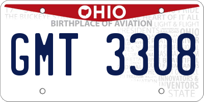 OH license plate GMT3308
