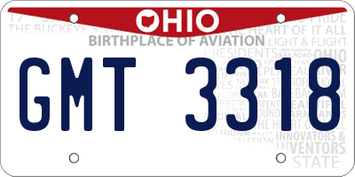 OH license plate GMT3318