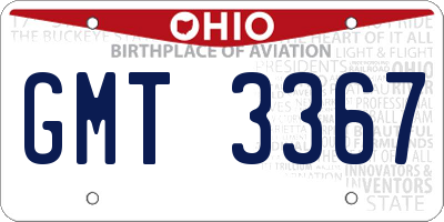 OH license plate GMT3367
