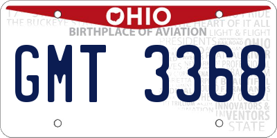 OH license plate GMT3368