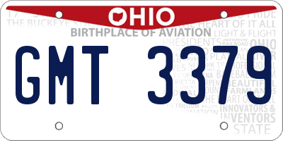 OH license plate GMT3379