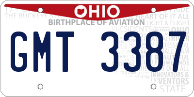 OH license plate GMT3387