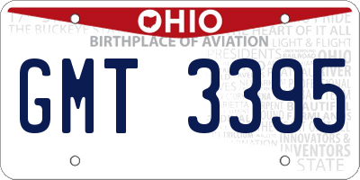 OH license plate GMT3395
