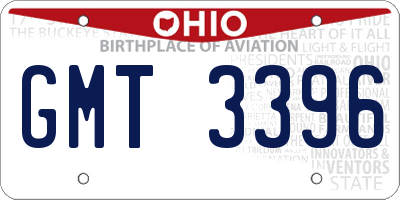 OH license plate GMT3396