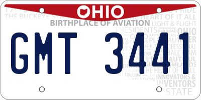 OH license plate GMT3441