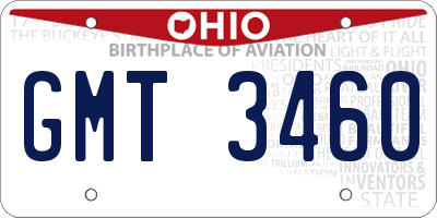 OH license plate GMT3460
