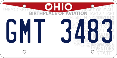 OH license plate GMT3483