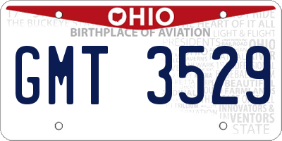 OH license plate GMT3529
