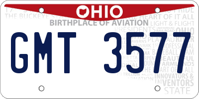 OH license plate GMT3577