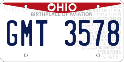 OH license plate GMT3578