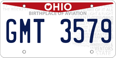 OH license plate GMT3579
