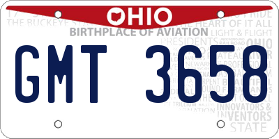 OH license plate GMT3658