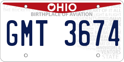 OH license plate GMT3674