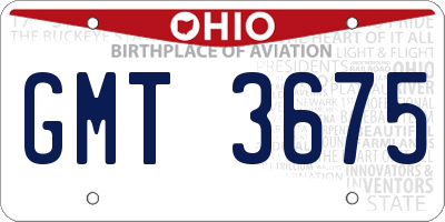 OH license plate GMT3675