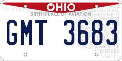 OH license plate GMT3683