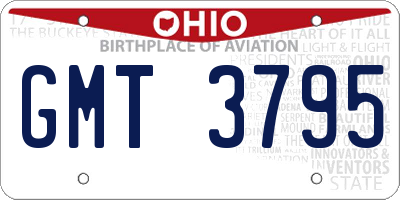 OH license plate GMT3795