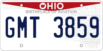 OH license plate GMT3859