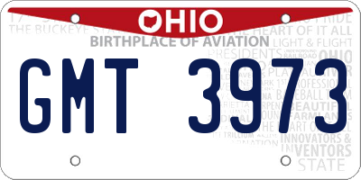 OH license plate GMT3973