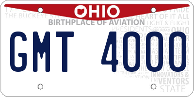 OH license plate GMT4000