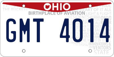 OH license plate GMT4014