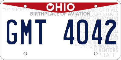 OH license plate GMT4042