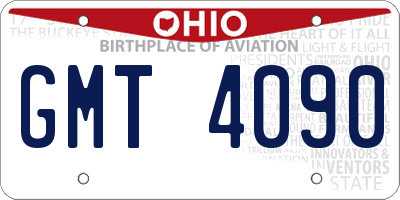 OH license plate GMT4090