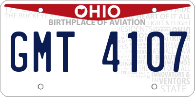OH license plate GMT4107