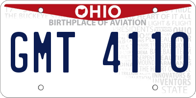 OH license plate GMT4110
