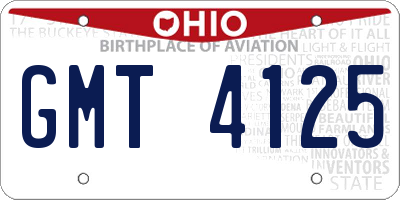 OH license plate GMT4125